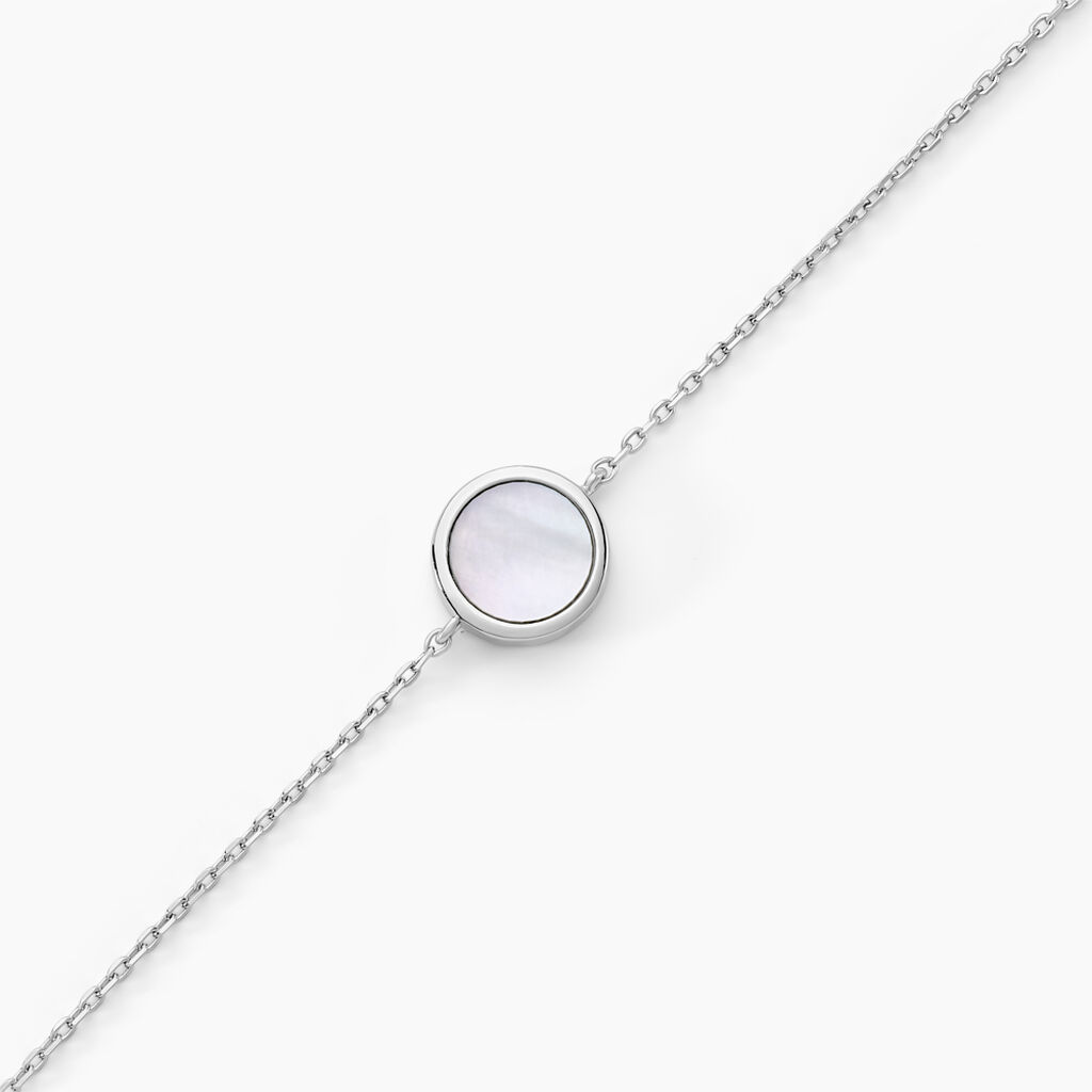 Bracelet Lunatique Argent Blanc Lapis Lazuli Nacre - Bracelets Femme | Histoire d’Or