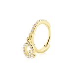 Cr&eacute;ole Unitaire L&eacute;ria Or Jaune Oxydes De Zirconium - Boucles d'oreilles cr&eacute;oles Femme | Histoire d&rsquo;Or