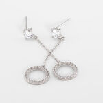 Boucles D'oreilles Pendantes Lim Or Blanc Oxyde De Zirconium - Boucles d'oreilles pendantes Femme | Histoire d&rsquo;Or