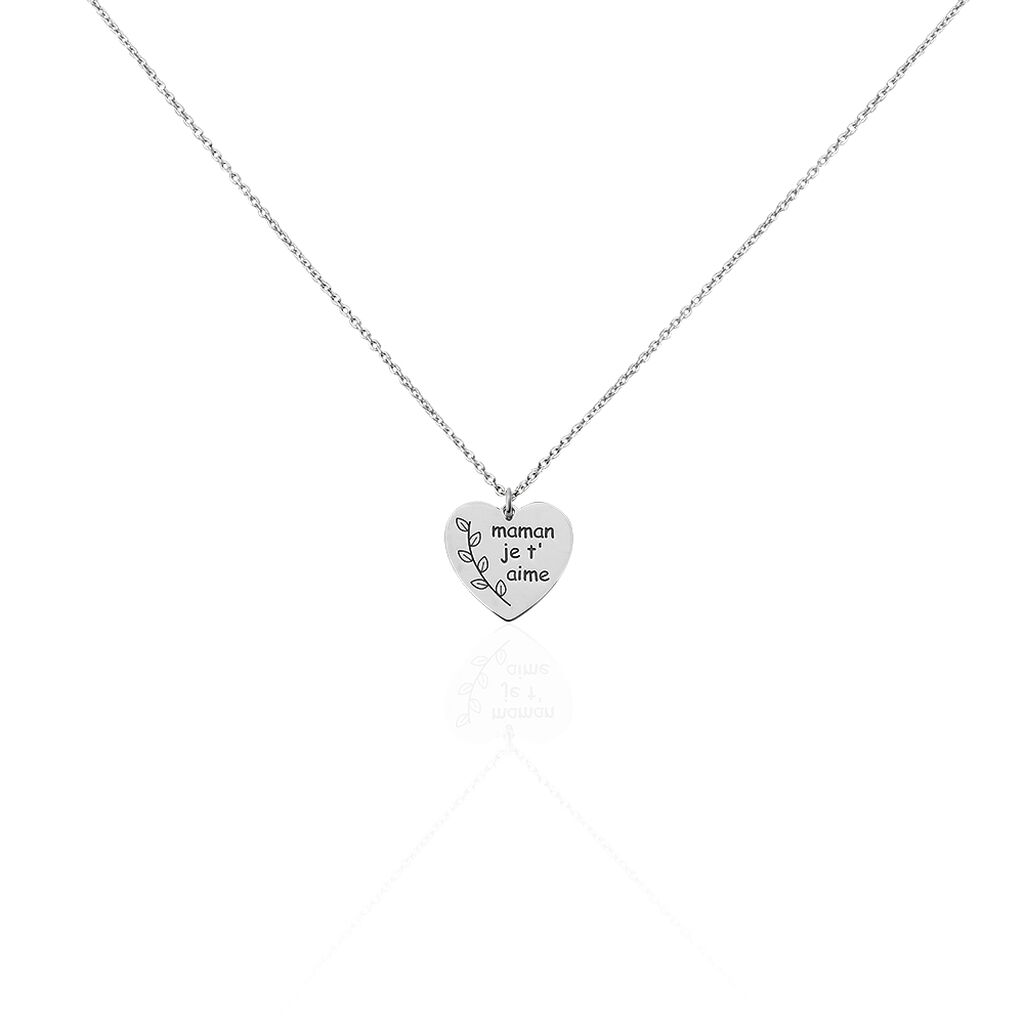 Collier Aemilia Argent Blanc - Cadeaux de naissance Femme | Histoire d&rsquo;Or