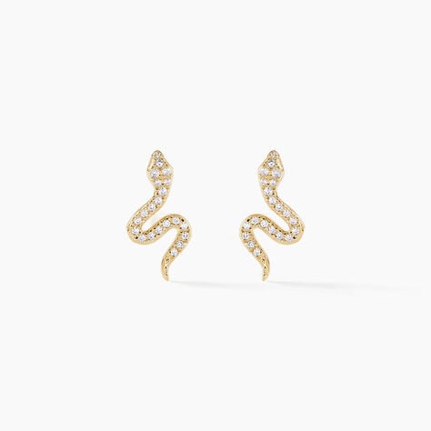 Boucles D'oreilles Pendantes Dorilis Or Jaune Oxyde De Zirconium - Boucles d'oreilles pendantes Femme | Histoire d’Or