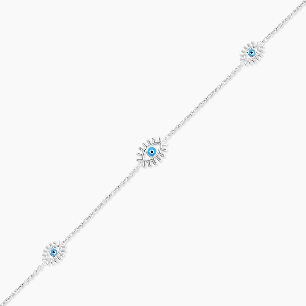 Bracelet Parad'eyes Argent Blanc - Bijoux sans pierre Femme | Histoire d&rsquo;Or