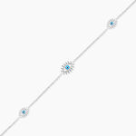 Bracelet Parad'eyes Argent Blanc - Bijoux sans pierre Femme | Histoire d&rsquo;Or