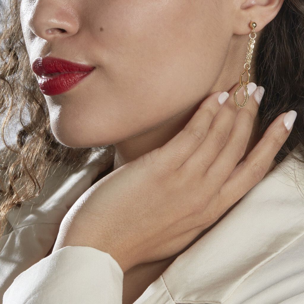 Boucles D'oreilles Pendantes Blinda Or Jaune - Boucles d'oreilles pendantes Femme | Histoire d’Or