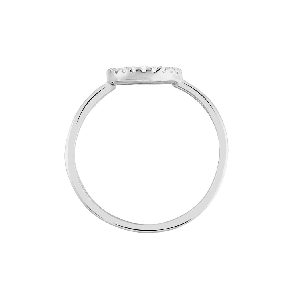 Bague Laureen Argent Blanc Oxyde De Zirconium - Bagues avec pierre Femme | Histoire d&rsquo;Or