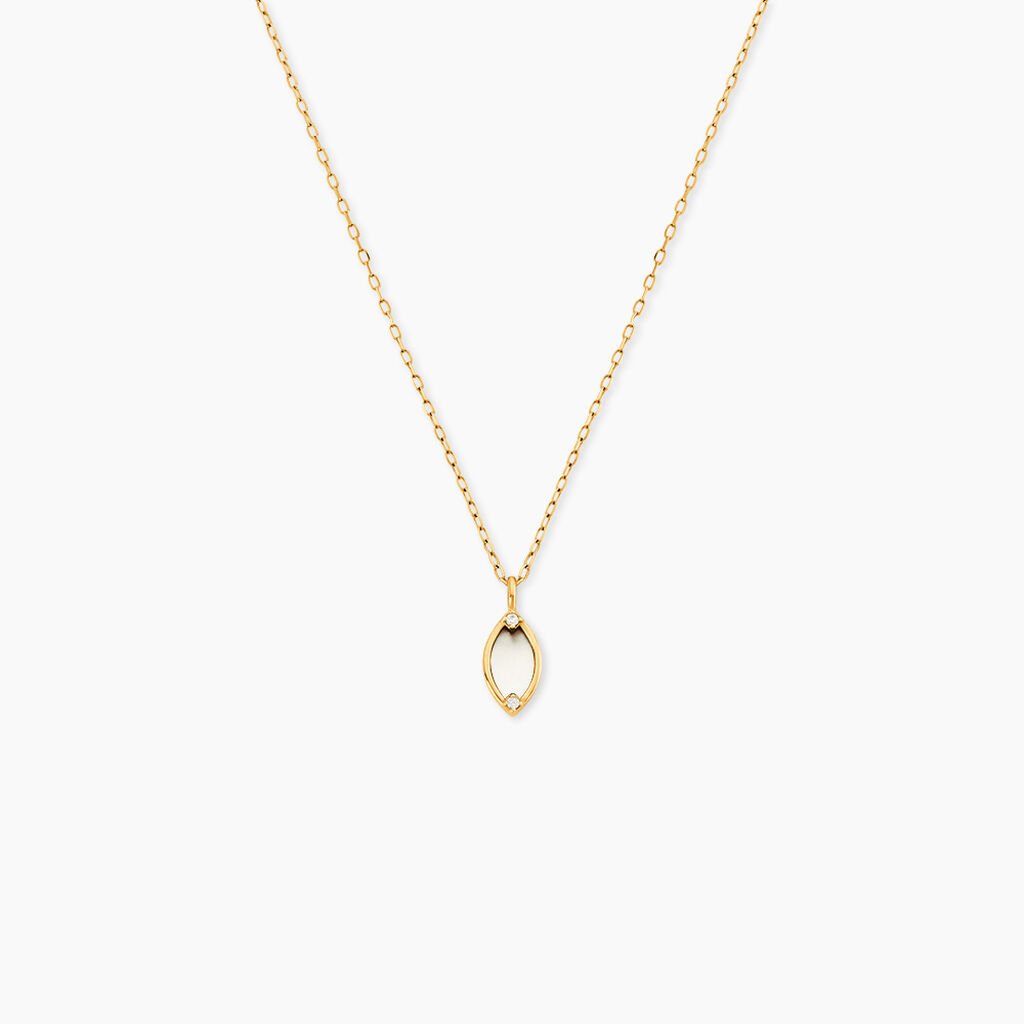 Collier Lucky Gems Or Jaune Nacre Oxyde De Zirconium - F&ecirc;te des m&egrave;res Femme | Histoire d&rsquo;Or