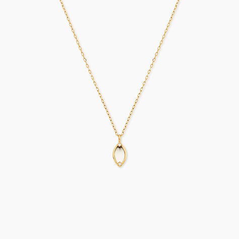 Collier Chelo Or Jaune Nacre Oxyde De Zirconium - F&ecirc;te des m&egrave;res Femme | Histoire d&rsquo;Or