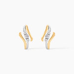 Boucles D'oreilles Pendantes Mayline Or Bicolore Diamant - Boucles d'oreilles pendantes Femme | Histoire d&rsquo;Or