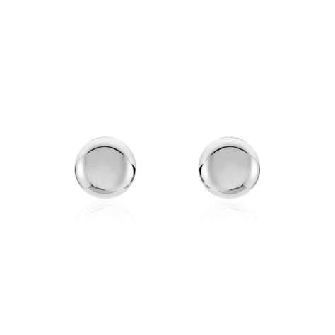 Boucles D'oreilles Puces Miko Argent Blanc - Boucles d'oreilles fantaisie Femme | Histoire d’Or
