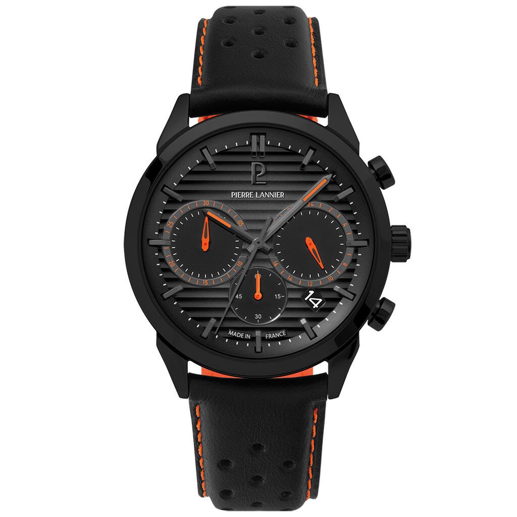 Montre Pierre Lannier Monarck Noir - Montres Homme | Histoire d&rsquo;Or