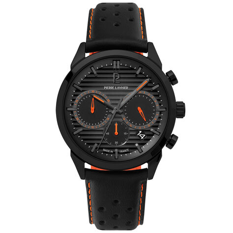 Montre Pierre Lannier Monarck Noir - Montres Homme | Histoire d&rsquo;Or