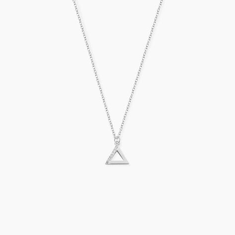 Collier Lorena Argent Blanc Oxyde De Zirconium - Colliers fantaisie Femme | Histoire d&rsquo;Or