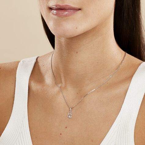 Collier Roma Argent Blanc Oxyde De Zirconium - Colliers Coeur Femme | Histoire d’Or