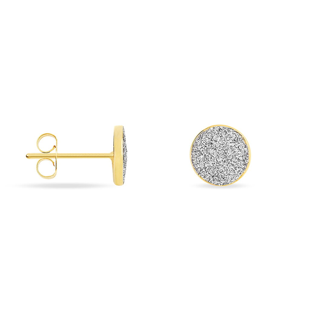Boucles D'oreilles Puces Eryne Or Jaune - Clous d'oreilles Femme | Histoire d’Or