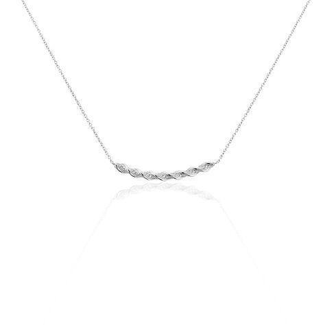 Collier Argent Blanc Remigius Oxydes De Zirconium - Colliers fantaisie Femme | Histoire d’Or