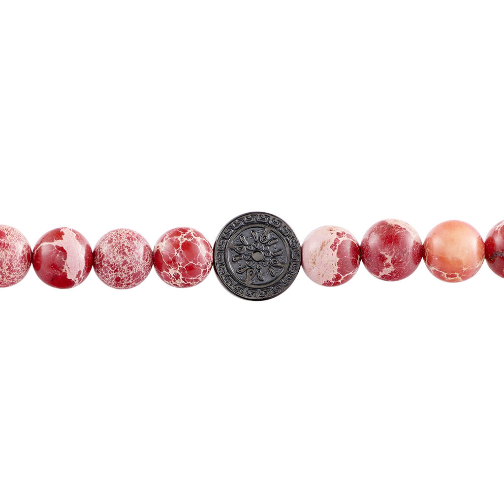 Bracelet Jourdan Yasur Acier Noir Oeil De Tigre Pierre De Lave - Bracelets Homme | Histoire d’Or