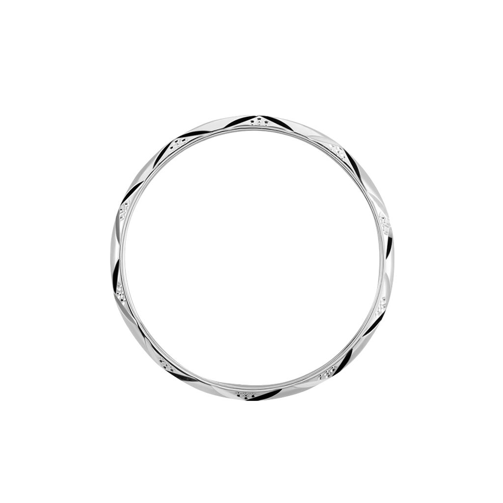 Alliance Harmonie Demi Jonc Classique Or Blanc - Alliances Famille | Histoire d’Or