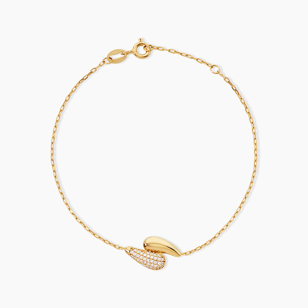 Bracelet Sunset Riviera Argent Dor&eacute; A L'Or 750/1000 Oxyde De Zirconium - Bracelets Femme | Histoire d&rsquo;Or