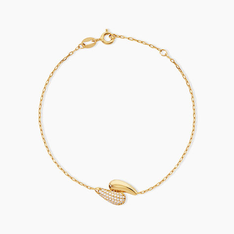 Bracelet Sunset Riviera Argent Dor&eacute; A L'Or 750/1000 Oxyde De Zirconium - Bracelets Femme | Histoire d&rsquo;Or