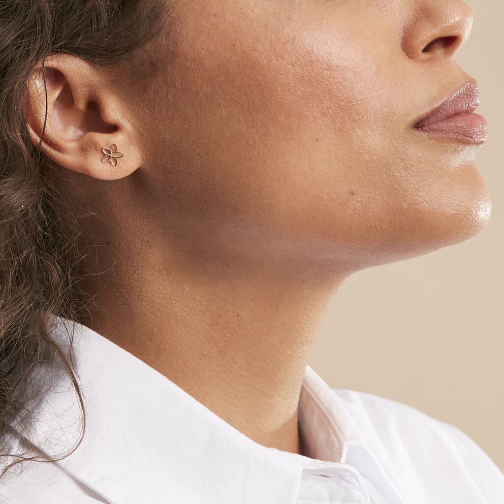 Boucles D'oreilles Puces Dacre Or Jaune - Clous d'oreilles Femme | Histoire d’Or