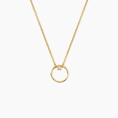 Collier Louka Acier Jaune Oxyde De Zirconium - Colliers fantaisie Femme | Histoire d&rsquo;Or