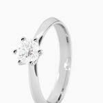 Bague Solitaire Veronika Or Blanc Diamant - Bagues solitaires Femme | Histoire d&rsquo;Or