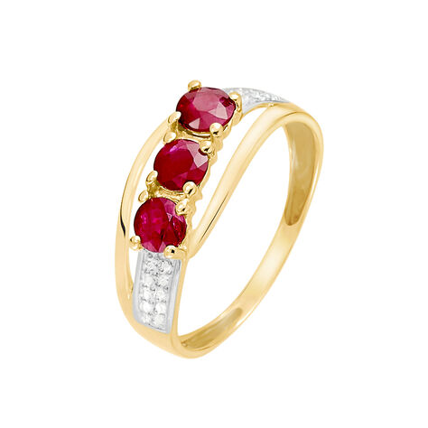 Bague Aurora Or Jaune Rubis - Bagues avec pierre Femme | Histoire d’Or