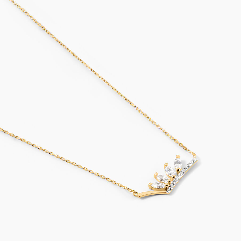 Collier Tiara Or Jaune Oxyde De Zirconium - Colliers Femme | Histoire d’Or