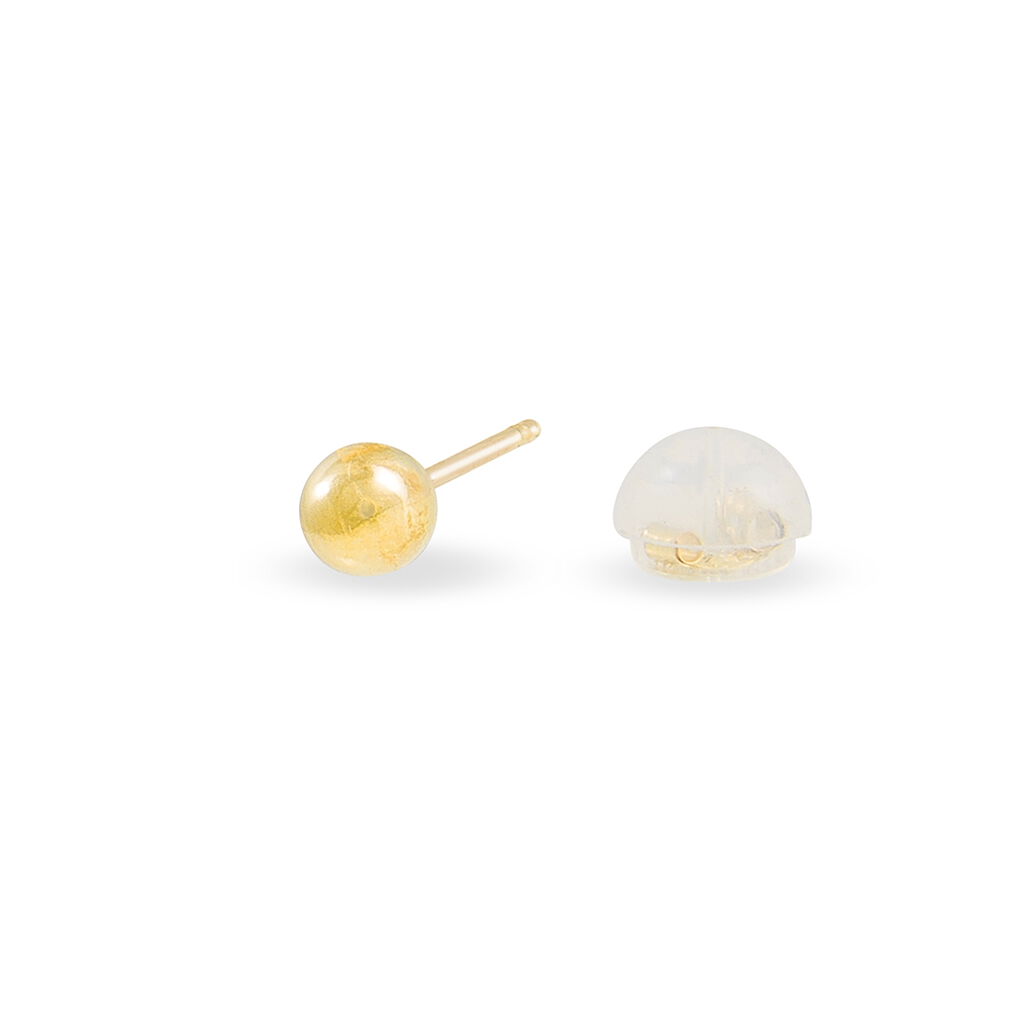 Boucles D'oreilles Puces Fidelia Boule Or Jaune - Clous d'oreilles Femme | Histoire d’Or