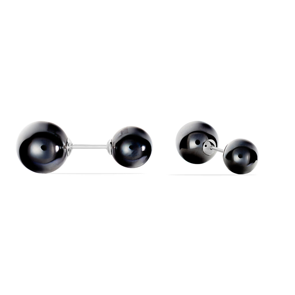 Bijoux D'oreilles Anne-martine Argent Blanc Céramique - Boucles d'oreilles fantaisie Femme | Histoire d’Or