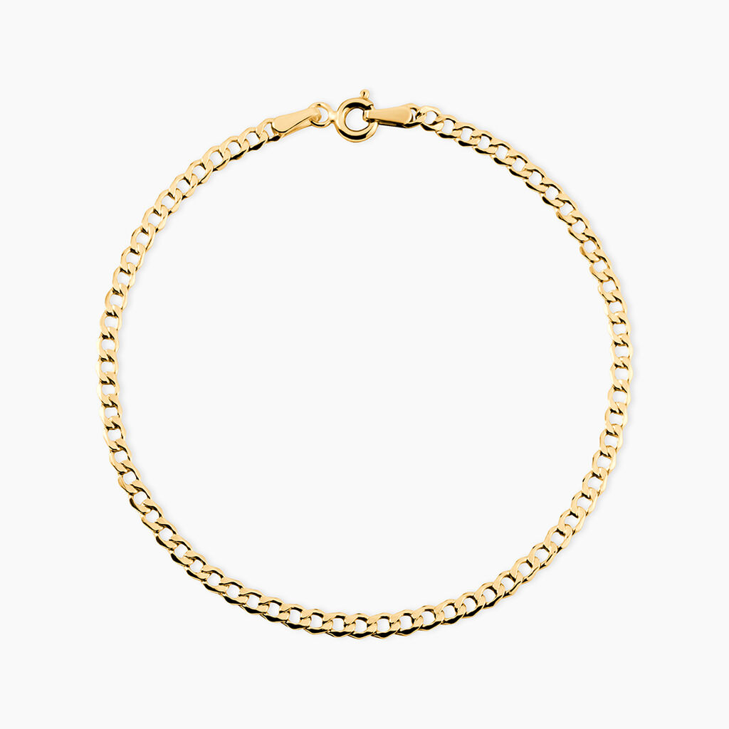 Bracelet Iris Or Jaune Maille Gourmette - Bracelets cha&icirc;ne Femme | Histoire d&rsquo;Or