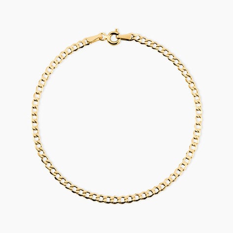 Bracelet Iris Or Jaune Maille Gourmette - Bracelets cha&icirc;ne Femme | Histoire d&rsquo;Or
