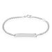 Bracelet Identité Euphenia Maille Bismark Or Blanc - Bracelets Communion Enfant | Histoire d’Or