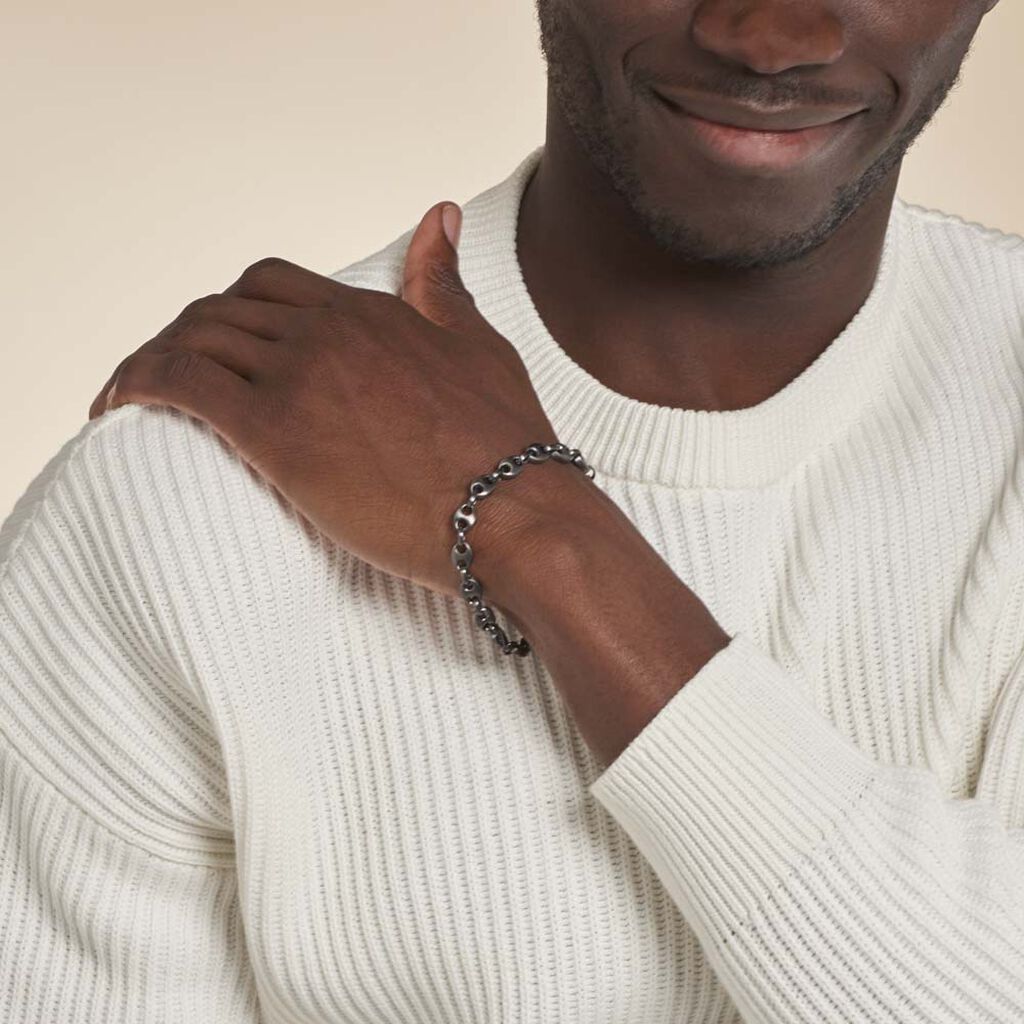 Bracelet Cadia Antique Acier Noir - Bracelets Homme | Histoire d’Or