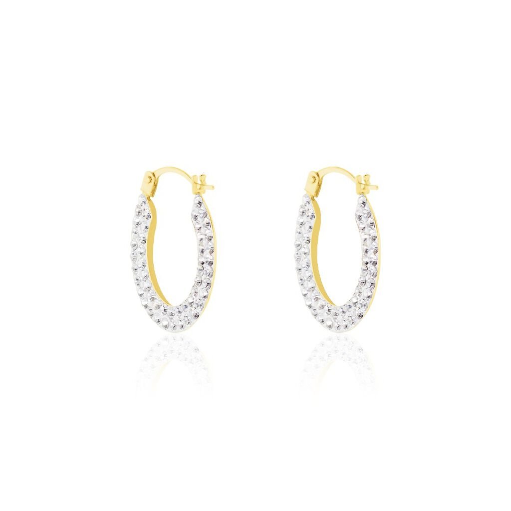 Cr&eacute;oles Howayda Or Jaune Cristal - Boucles d'oreilles cr&eacute;oles Femme | Histoire d&rsquo;Or