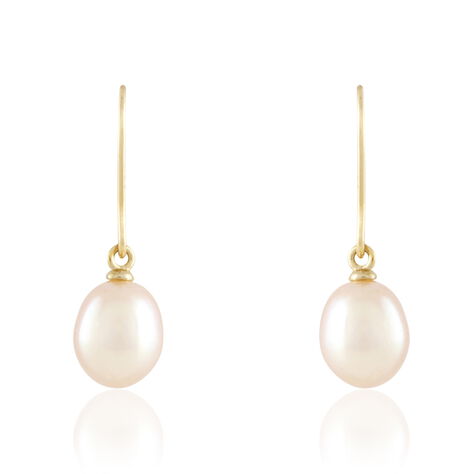 Boucles D'oreilles Pendantes Baroque Or Jaune Perle De Culture - Boucles d'oreilles pendantes Femme | Histoire d’Or