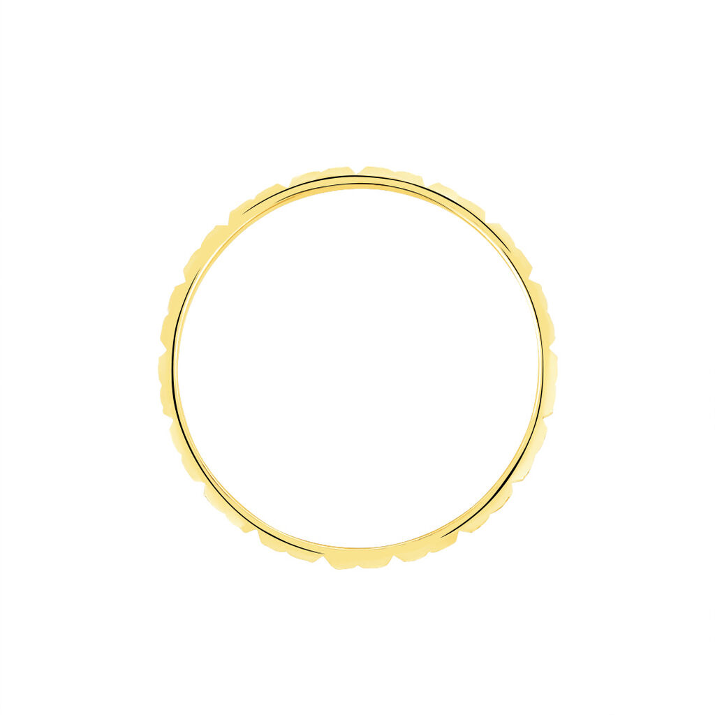 Alliance Marya Carree Diamantee Ruban Plat Or Jaune - Alliances Unisex | Histoire d&rsquo;Or