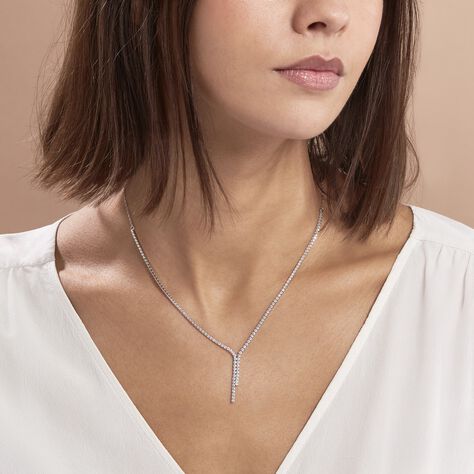 Collier Anthia Argent Blanc Oxyde De Zirconium - Colliers Femme | Histoire d’Or