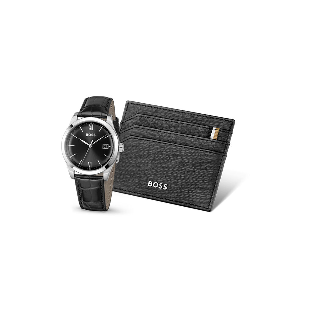 Coffret De Montre Hugo Boss Boss Langford Noir - Montres Coffrets Homme | Histoire d&rsquo;Or