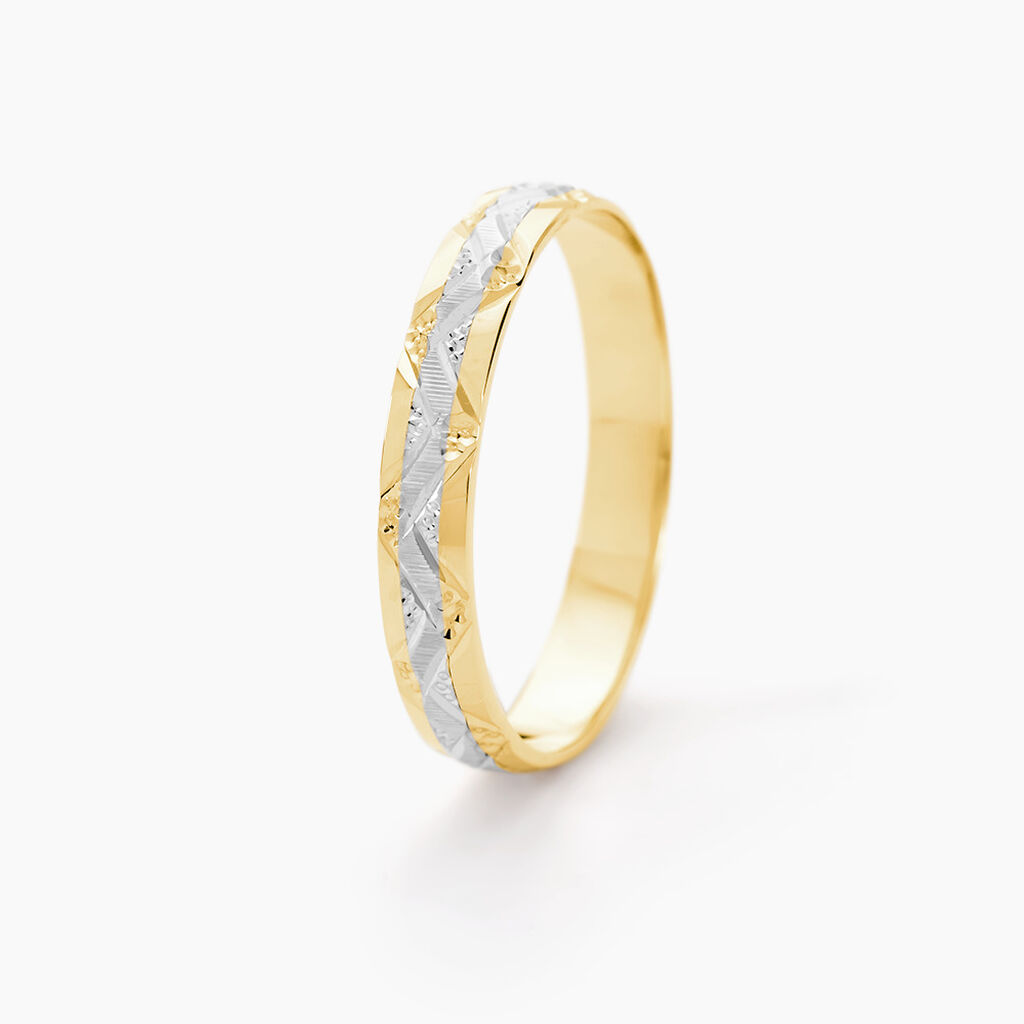 Alliance Clotilde Demi Jonc Classique Or Bicolore - Alliances Unisex | Histoire d’Or