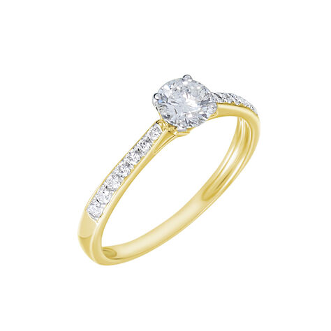 Bague Solitaire Hemera Or Jaune Diamant Synthetique - Bagues solitaires Femme | Histoire d’Or