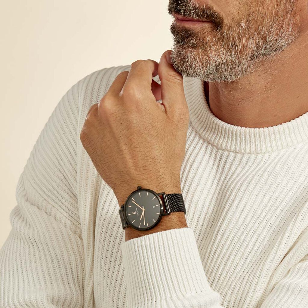 Montre Pierre Lannier Collection Echo Noir - Montres Homme | Histoire d’Or