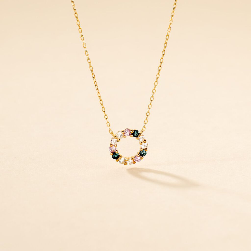 Collier Iris Or Jaune Topaze Am&eacute;thyste - Colliers Femme | Histoire d&rsquo;Or