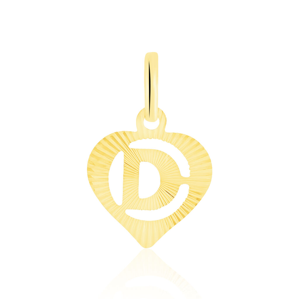 Pendentif Eudocie Coeur Lettre Or Jaune - Pendentifs Famille | Histoire d’Or