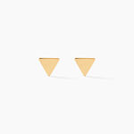Boucles D'oreilles Puces Anne-berengere Triangle Or Jaune - Clous d'oreilles Femme | Histoire d&rsquo;Or