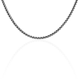 Collier Raph Maille Palmier Acier Gris - Colliers fantaisie Homme | Histoire d’Or