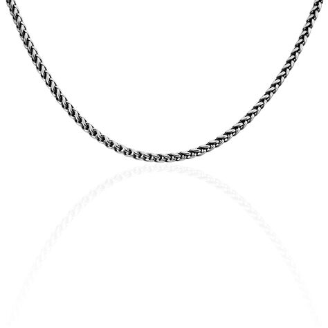 Collier Raph Maille Palmier Acier Gris - Colliers fantaisie Homme | Histoire d’Or