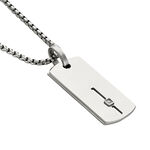Collier Iefan Acier Blanc Oxyde De Zirconium - Colliers fantaisie Homme | Histoire d&rsquo;Or