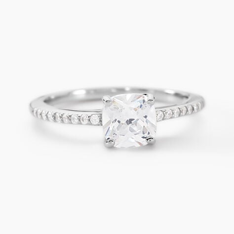 Bague Solitaire Celina Argent Blanc Oxyde De Zirconium - Bagues solitaires Femme | Histoire d&rsquo;Or