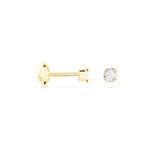 Boucles D'oreilles Puces Pepita Or Jaune Oxyde De Zirconium - Clous d'oreilles Famille | Histoire d&rsquo;Or